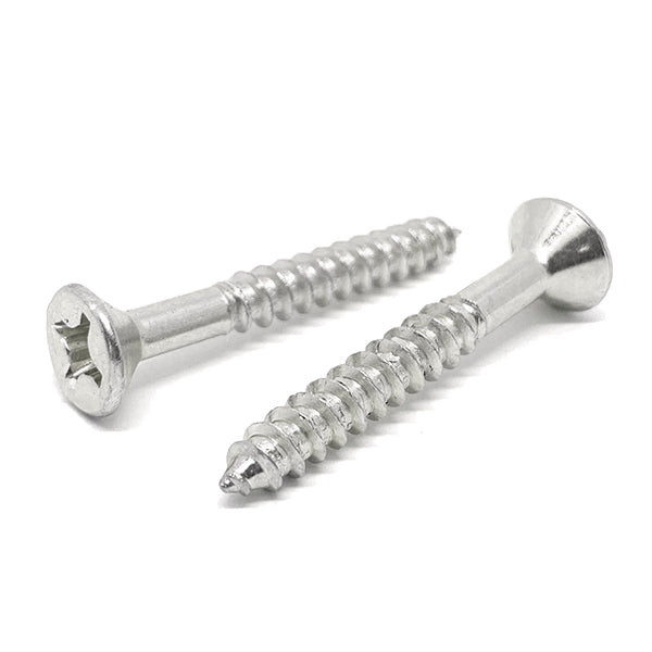 #10x1-1/4" Stainless Steel Phillips Flat Head Wood Screws