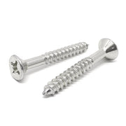 #8x1" Stainless Steel Phillips Flat Head Wood Screws