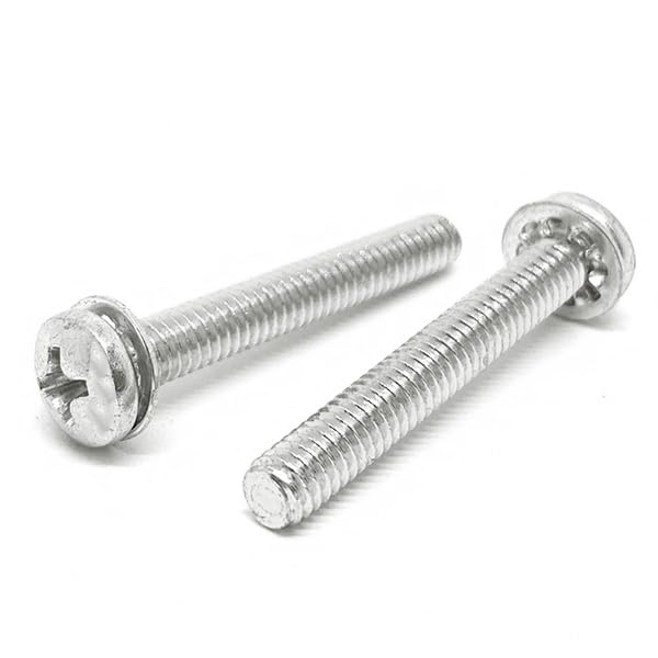 #8-32x1" 410 Stainless Steel Internal Tooth Sems Phillips Pan Head Machine Screws