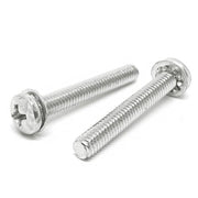 #10-32x1/2" 410 Stainless Steel Internal Tooth Sems Phillips Pan Head Machine Screws