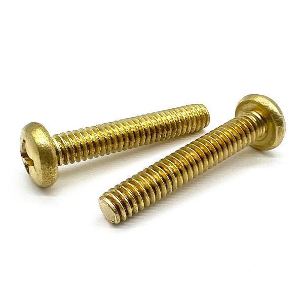 #8-32x1-1/4" Brass Phillips Pan Head Machine Screws