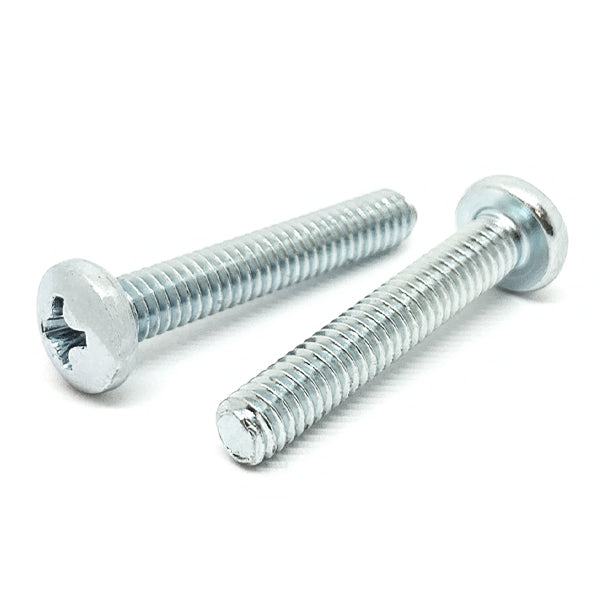#10-24x1-3/4" Phillips Pan Head Machine Screws Steel Zinc