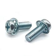 #10-24x3/4" Internal Tooth Sems Phillips Pan Head Machine Screws Zinc