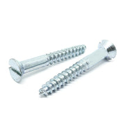 #8x4" Slotted Flat Head Wood Screws Zinc Clear