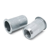 #8-32 (.020-.080) Aluminum Small Flange Knurled Body Rivet Nut