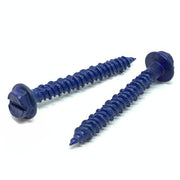 3/16x3-1/4" Hex Washer Head Concrete Screws Piercing Point Blue Finish