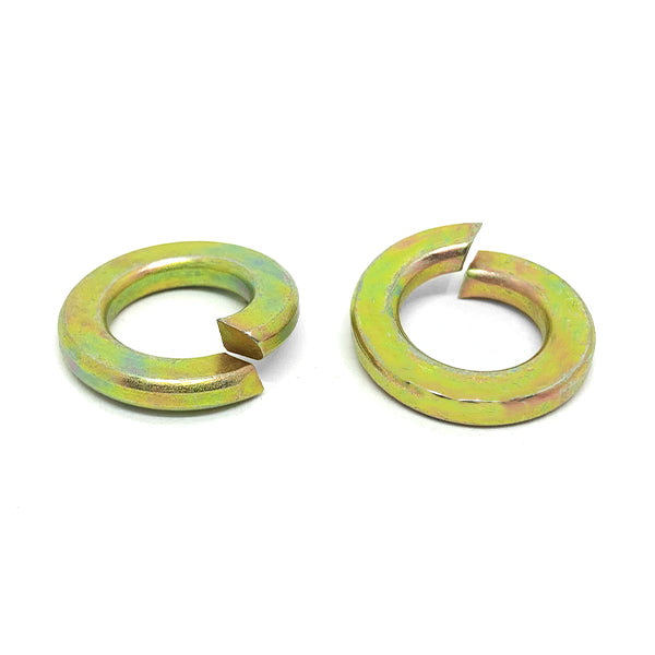 7/16" Alloy Split Lock Washers Zinc Yellow (USA Made)