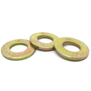 1/4" SAE Grade 8 Flat Washers Zinc Yellow (USA Made)