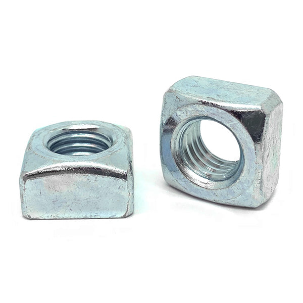 #10-24 Steel Square Nuts Zinc Clear