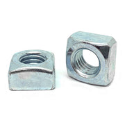 1/4"-20 Steel Square Nuts Zinc Clear