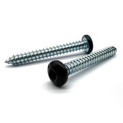 #10x3/4" Pan Head Square Drive Type AB Sheet Metal Screw Black Painted Head Zinc