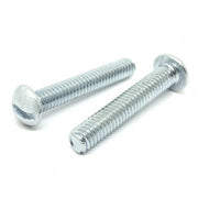 5/16-18X1" Slotted Round Head Machine Screws Steel Zinc