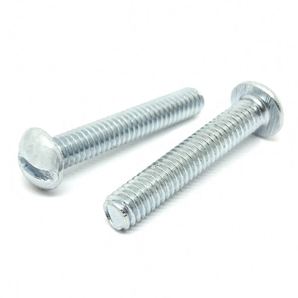 #10-32x1/4" Slotted Round Head Machine Screws Steel Zinc
