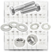 7/16"-14 Coarse 18-8 Stainless Steel Hex Cap Screws, Nuts, & Washers - 527 PCS