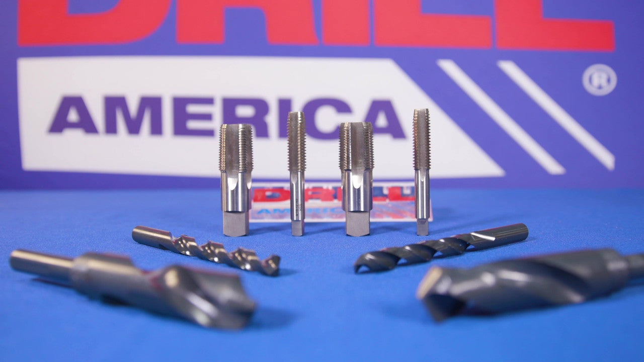 3/8" Carbon Steel NPT Pipe Tap and 37/64" HSS Drill Bit Kit