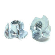 1/4"-20x5/16" Steel 3 Prong T Nuts Zinc Clear