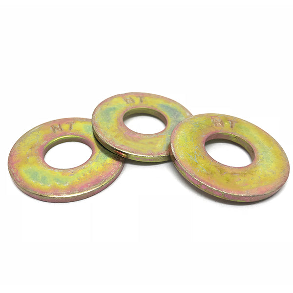 1/2" USS Grade 8 Flat Washers Zinc Yellow