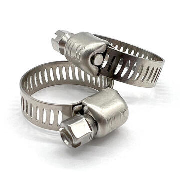 #4 Micro Worm Gear Hose Clamp 304 Stainless w/ 1/4" Slotted Screw