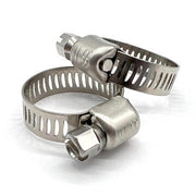 #10 Micro Worm Gear Hose Clamp 304 Stainless w/ 1/4" Slotted Screw