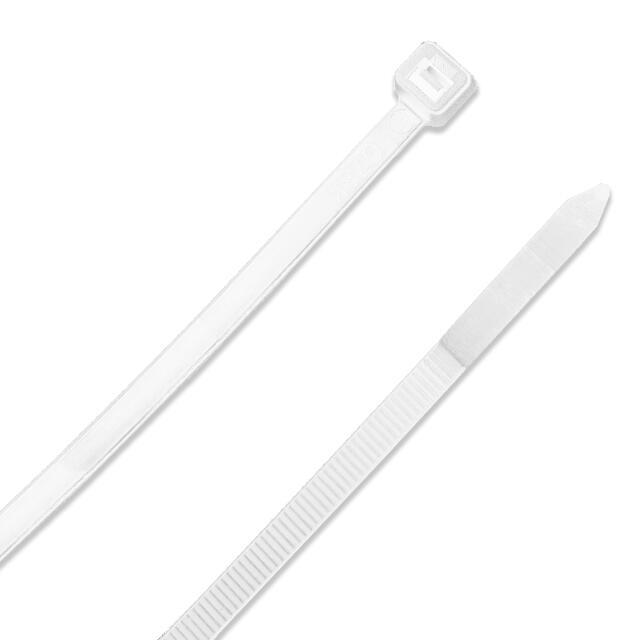 11.1" - 50LBS Natural Nylon Cable Zip Ties White