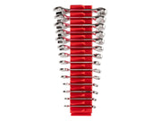 Stubby Combination Wrench Set with Modular Organizers, 14-Piece (6-19 mm)