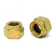 7/16"-14 Grade L-9 Hex Collar Locknuts USA Zinc Yellow
