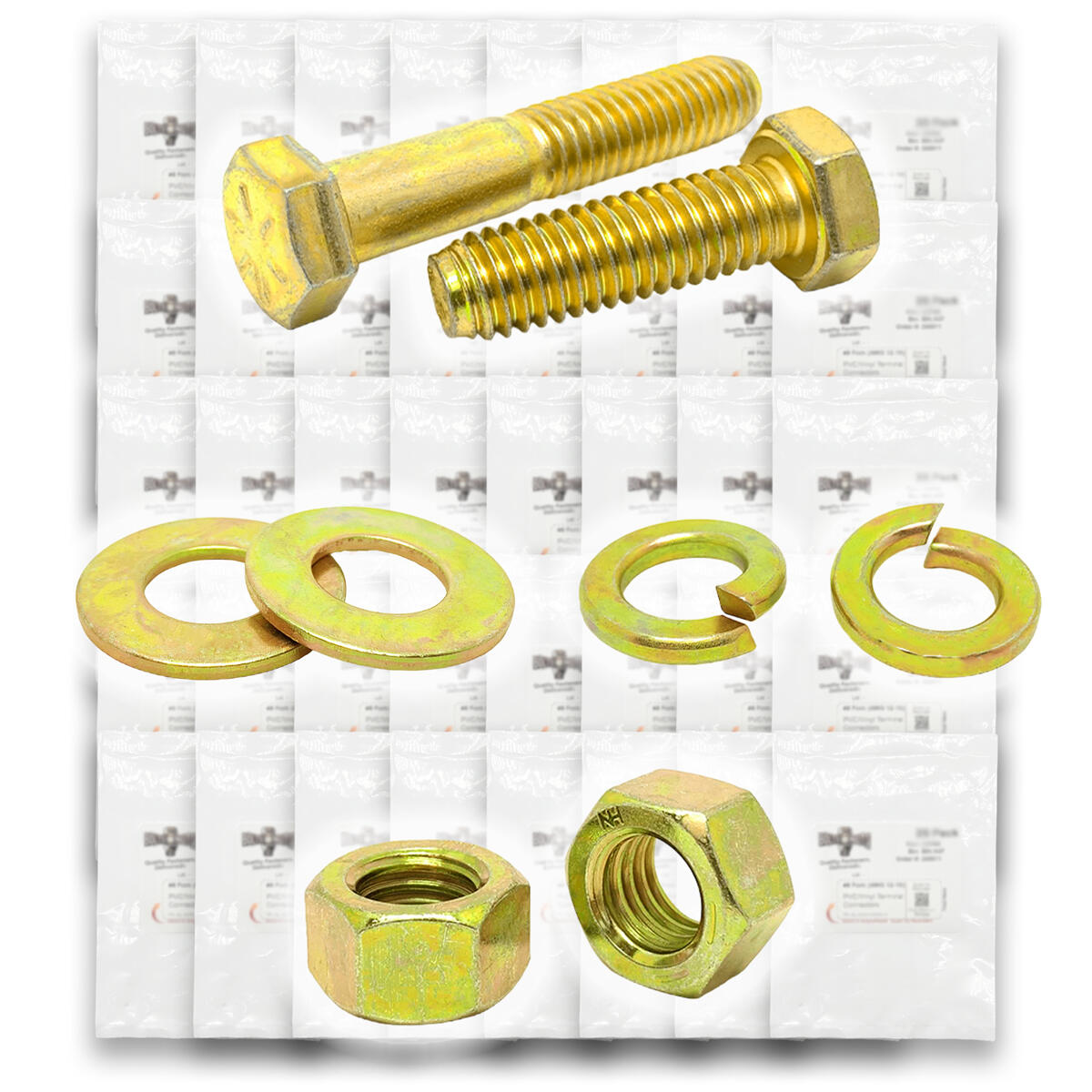 1/4"-20 Coarse Grade 8 Hex Cap Screws, Nuts, & Washers - 1148 PCS