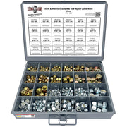 Inch & Metric Grade 8 & Class 10 Nylon Hex Lock Nuts Zinc - 445 PCS