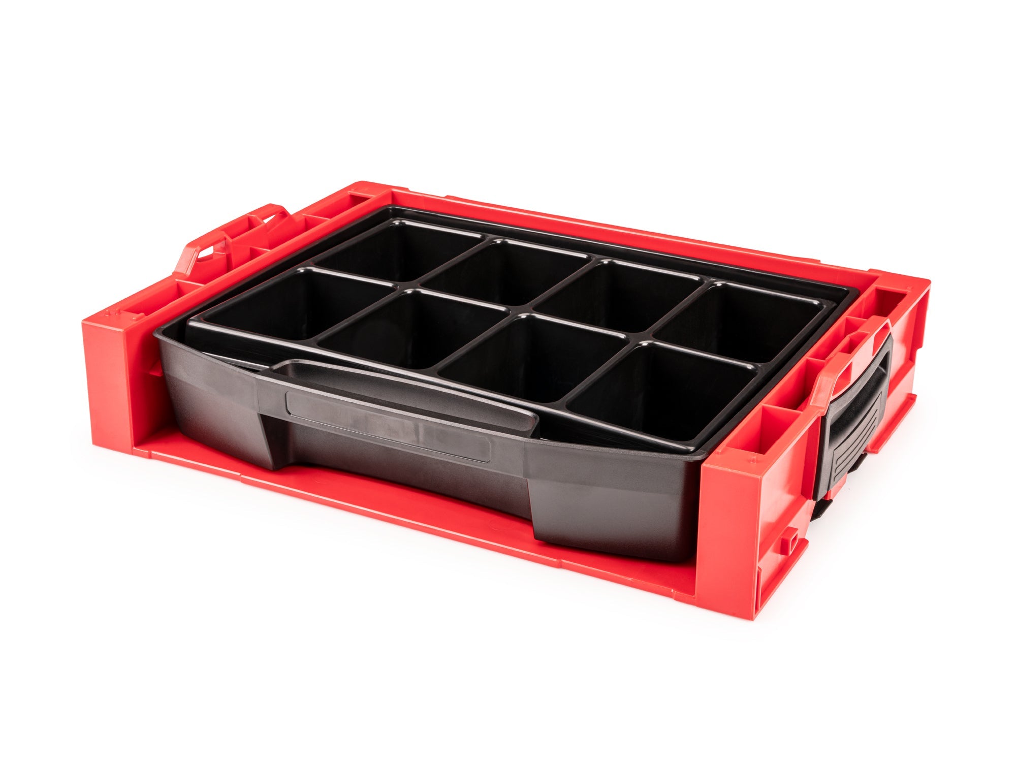 Open Top Drawer (LS-Tray) with 8-Cavity Parts Tray and Stacking Drawer Rack