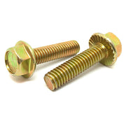 1/2-13x2"  Grade 5 Serrated Hex Flange Bolts Zinc Yellow