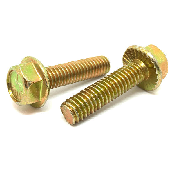 5/16-18X7/8"  Grade 5 Serrated Hex Flange Bolts Zinc Yellow
