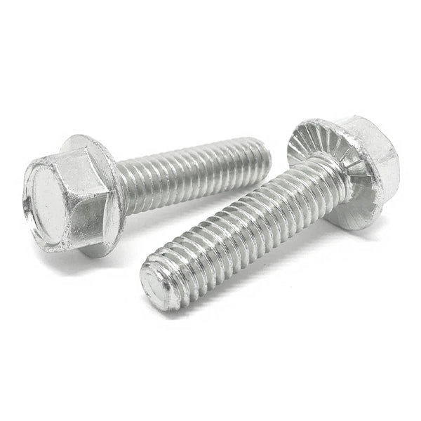 3/8-16x1/2" 18-8 Stainless Steel Serrated Hex Flange Bolts