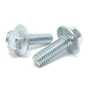 5/16-18x1" Grade 5 Serrated Hex Large Flange Bolts Zinc Clear