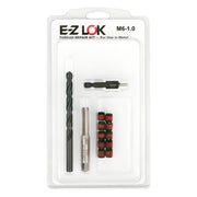 M6-1.0 x M10-1.5 Carbon Steel Solid Wall Threaded Insert W/Red Loctite Standard Repair Kit with Inserts, Drill Bit, Tap, and Install Tool