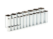 1/2 Inch Drive Deep 6-Point Socket Set, 19-Piece (3/8 - 1-1/2 in.)